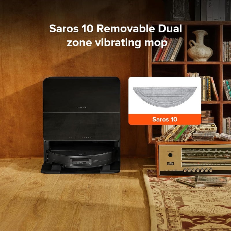 roborock 2 Pack Microfiber Mop Cloths for Saros 10 Robot Vacuum Cleaner, Mop Pad Replacement Accessories - Image 2